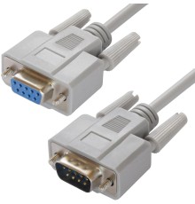 Greenconnect Удлинитель 1.8m COM RS-232 порта GCR- DB9CM2F-1.8m 9M AM / 9F AF, пакет