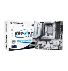 Материнская плата MAXSUN MS-eSport Z890M WIFI ICE, LGA1851, Z890, 4*DDR5, 4*SATA3, 3*M.2, USB 3.2, USB 2.0, Type-C, 1*PCIEx16, 1*PCIex4, 1*PCIex1, HDMI+DP, ATX