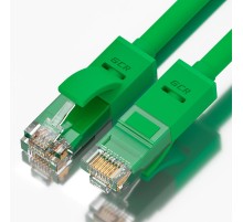 Greenconnect Патч-корд прямой 5.0m, UTP кат.5e, зеленый, позолоченные контакты, 24 AWG, литой, GCR-LNC05-5.0m, ethernet high speed 1 Гбит/с, RJ45, T568B