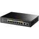 Коммутатор/ 8 RJ-45 10/100/1000M PSE ports +2 RJ45 10/100/1000 Uplink Port Unmanaged PoE+ Switch 120W, 802.3af/at standard,Alternative 1/2(+),3/6(-), Steel Case, Watchdog, 120W internal