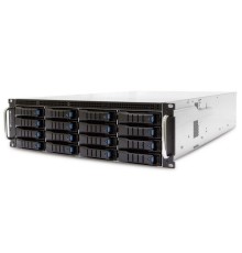 Серверный корпус/ RSC-3ET, 3U, 16xSATA/SAS HS 3,5/2,5" universal bay, 2x2,5" H/S bay, up to 12"(W) x 13"(D) E-ATX, 1x12G 16 port EOB BP with 3xSFF-8643, 800W 1+1 80+ Platinum, 28" slide rail, w/o CPU heatsink, w/o bezel