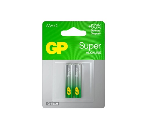 Батарейка Алкалиновые батарейки GP Super Alkaline G-Tech 24А ААA - 2 шт. на блистере