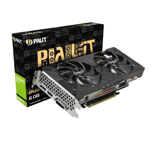 Видеокарта Palit GTX1660Ti DUAL 6G GDDR6 192bit DVI HDMI DP (Вскрытая упаковка) Видеокарта Palit GTX1660Ti DUAL 6G GDDR6 192bit DVI HDMI DP (Вскрытая упаковка)