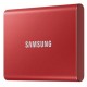 Твердотельный накопитель SSD Samsung T7 External 500Gb RED USB 3.2 (MU-PC500R/WW ) 1year