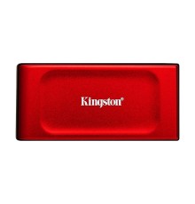Твердотельный накопитель/ Kingston External SSD XS1000R BOC, 2000GB, Type-C/A, USB 3.2 Gen 2, R/W 1050/1000MB/s, 70x33x14mm, 69g., Red (60 мес)