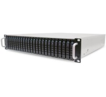 Дисковая полка/ J2024-02, 2U, 24xSATA/SAS HS 2,5" bay, hot swap JBOD, 2xSAS 12G expander with 3xSFF-8644, 2xBMC, 549W 1+1 redundant 80+ Platinum,  w/o rails, w/o bezel