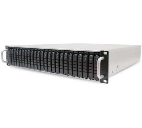 Дисковая полка/ J2024-02, 2U, 24xSATA/SAS HS 2,5" bay, hot swap JBOD, 2xSAS 12G expander with 3xSFF-8644, 2xBMC, 549W 1+1 redundant 80+ Platinum,  w/o rails, w/o bezel
