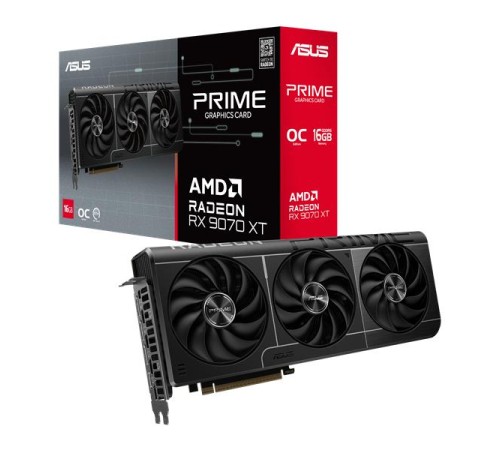 Видеокарта ASUS PRIME-RX9070XT-O16G//RX9070XT HDMI DP*3 16G D6; 90YV0L71-M0NA00