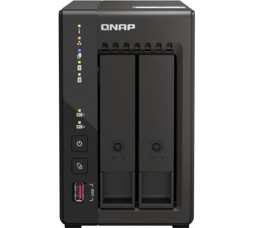 Сетевое хранилище без дисков/ SMB QNAP TS-253E-8G NAS, 2-tray w/o HDD. 2xHDMI-port. 4-core Celeron J6412 2-2.6 GHz, 8GB DDR, 2x2.5Gb LAN, 2 x M.2 2280 PCIe Gen 3 x2, 2x USB 3.2 Gen 2 (10Gbps) Port, 2x USB 2.0 port Сетевое хранилище без дисков/ SMB QNAP TS-253E-8G NAS, 2-tray w/o HDD. 2xHDMI-port. 4-core Celeron J6412 2-2.6 GHz, 8GB DDR, 2x2.5Gb LAN, 2 x M.2 2280 PCIe Gen 3 x2, 2x USB 3.2 Gen 2 (10Gbps) Port, 2x USB 2.0 port