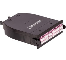  MPO кассета OM4, 24xLC, тип B, низкие потери, черная