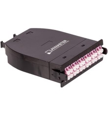  MPO кассета OM4, 24xLC, тип B, низкие потери, черная