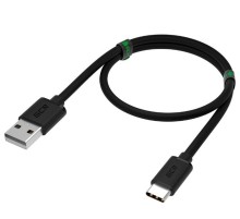 GCR Кабель 1.0m TypeC, черный, быстрая зарядка, 28/24 AWG
