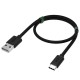 GCR Кабель 1.0m TypeC, черный, быстрая зарядка, 28/24 AWG