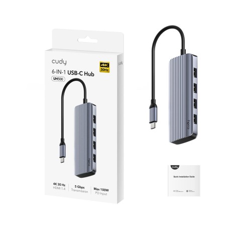 Адаптер/ 6-IN-1 USB-C Hub with 4K HDMI Адаптер/ 6-IN-1 USB-C Hub with 4K HDMI
