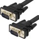 Greenconnect Кабель SVGA 15.0м чёрный, позолоченные контакты, ферритовые кольца, OD8.0mm. 15M / 15M Premium GCR-VM2VM2-15.0m, 28/28 AWG, двойной экран