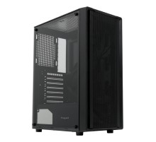 Корпус без блока питания/ Case HSPD M530, Mesh Mid Tower, Black, TG, 0.4 SPCC, no fans ATX, mATX, mITX 155/290/200mm 2x2.5", 2x3.5", 7xPCI 1xUSB-A 3.0, 2xUSB-A 1.0 335x193x445mm