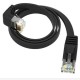 GCR Патч-корд 1.0m UTP кат.6, черный, верхний угол, литой, ethernet high speed, RJ45, T568B