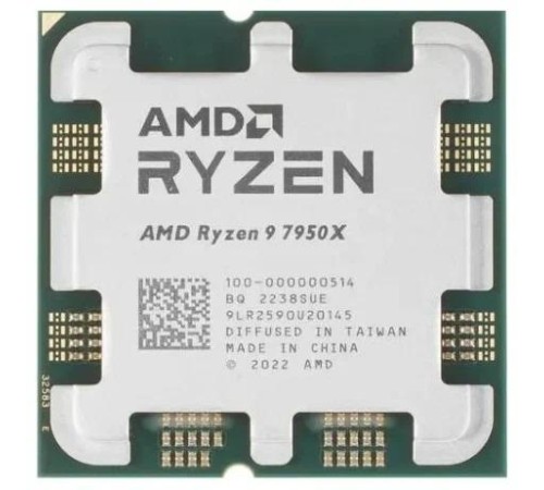 процессор CPU AMD Ryzen 9 7950X, 16/32, 4.5-5.7GHz, 1MB/16MB/64MB, AM5, Radeon, 170W, OEM, 1 year