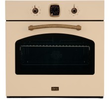 Встраиваемый духовой шкаф Korting/ Retro Calabria, 59.8 х 59.5 x 56 см, 8 режимов нагрева, гриль, таймер, телескопические направляющие, слоновая кость+бронза