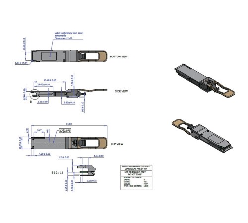 Трансивер/ Mellanox® transceiver, 100GbE, QSFP28, MPO, 850nm, up to 100m, DDMI Трансивер/ Mellanox® transceiver, 100GbE, QSFP28, MPO, 850nm, up to 100m, DDMI