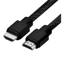 Кабель 1.0m HDMI 2.0, черный нейлон, Ultra HD, 4K 60 fps 60Hz/5K*30Hz, 3D, AUDIO, 18.0 Гбит/с