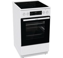 Плита Gorenje/ Плита Gorenje, полезный объем 70 л, эргономичные переключатели, сенсорный программатор IconLED, эмаль SilverMatte, очистка паром, индикатор остаточного тепла для каждой конфорки, телескопические направляющие на 2-х уровнях, дверца CompactDo