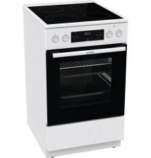Плита Gorenje/ Плита Gorenje, полезный объем 70 л, эргономичные переключатели, сенсорный программатор IconLED, эмаль SilverMatte, очистка паром, индикатор остаточного тепла для каждой конфорки, телескопические направляющие на 2-х уровнях, дверца CompactDo