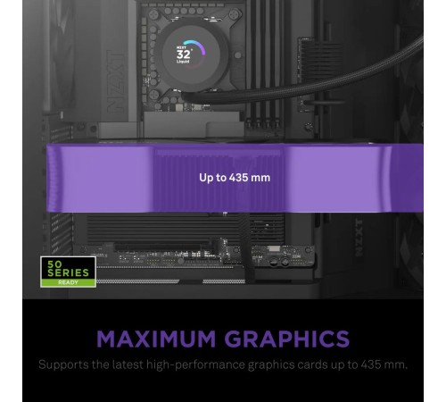 Корпус без блока питания/ Case NZXT H9 Flow (2025), Midi-Tower, TG, 3x140mm + 1x120mm, 2xUSB-A 3.2 + 1xUSB-C 3.2, E-ATX, ATX, mATX, mITX Black