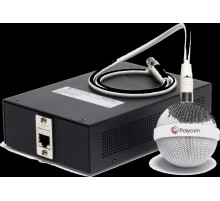 Микрофон потолочный/ Poly IP Ceiling Microphone Array-White: Contains Electronics Interface, Wall Plate, one IP Ceiling Microphone Array and 1 Ethernet Plenum 50 ft, 1 CAT 5E SHLD 7ft, 1 cable assy 6-6p XLR White 24 in CM4. Compatible with Poly G7500 code