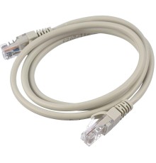 Патч-корд/ Патч-корд GoPower RJ-45 (m)-RJ-45 (m) 1.0м кат.5е ПВХ 26AWG CCA серый в пакете (1/100)