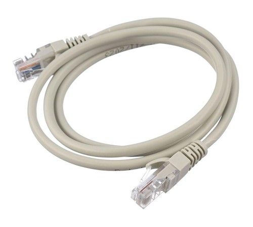 Патч-корд/ Патч-корд GoPower RJ-45 (m)-RJ-45 (m) 1.0м кат.5е ПВХ 26AWG CCA серый в пакете (1/100)