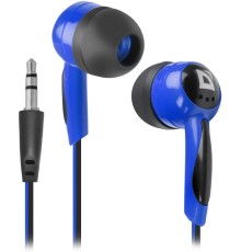 Defender Наушники вставки Basic 604 черный + голубой