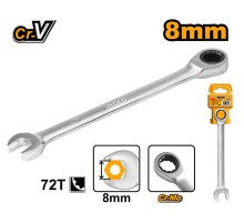 Комбинированный трещоточный ключ 8 мм INGCO HCSPAR081 INDUSTRIAL