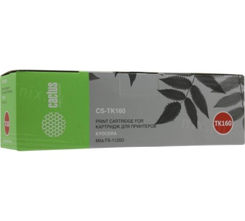 -/ Картридж лазерный Cactus CS-TK160 TK-160 черный (2500стр.) для Kyocera Mita FS 1120D/1120DN/1120