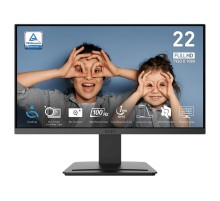 Монитор MSI PRO MP223 E2 21.5" 16:9 FHD(1920x1080) VA Flat, 1ms(MPRT),3000:1,100M:1,250nit,178/178,HDMI 1.4b,DP 1.2a,Tilt,VESA,100Hz,Black,1y war-ty