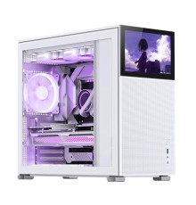 Корпус без блока питания/ Case JONSBO D41 MESH SCREEN, Midi-Tower, TG, no fan, 1xUSB-A 3.2 + 1xUSB-C 3.2, ATX, mATX White