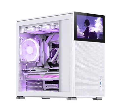 Корпус без блока питания/ Case JONSBO D41 MESH SCREEN, Midi-Tower, TG, no fan, 1xUSB-A 3.2 + 1xUSB-C 3.2, ATX, mATX White
