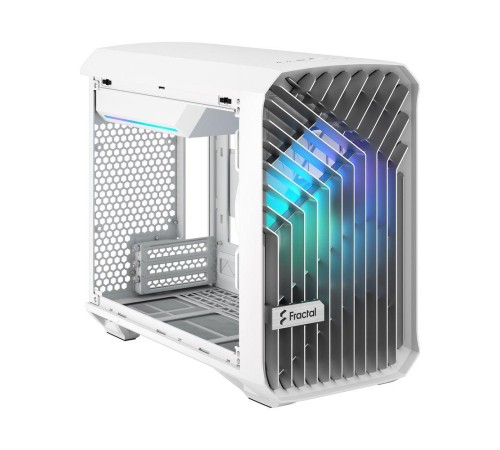 Корпус ПК без блока питания/ Case Fractal Design Torrent Nano RGB TG Clear Tint, Mini-Tower, 1x180mm RGB, 2xUSB-A 3.2 + 1xUSB 3.2 Type-C mITX, mDTX White