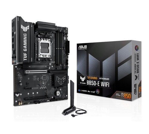 Материнская плата ASUS TUF GAMING B850-E WIFI, AM5, B850, 4*DDR5, 4*SATA, 3*M.2, 4*USB 3.2, 3*USB 2.0, Type-C, 3*PCIx16, 1*PCIx1, DP+HDMI, ATX; 90MB1L20-M0EAY0