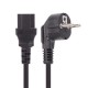 Кабель/ Кабель компьютер --> розетка 220V ( угловая Евровилка) <VDE> 3G*1mm2 VCOM <CE021-CU1.0-1.8> , 1,8 м