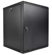 шкаф ЦМО Шкаф телекоммуникационный настенный разборный ЭКОНОМ 12U (600  350) дверь металл, цвет черный