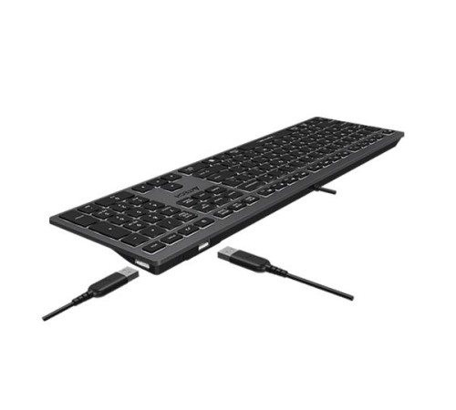 Клавиатура A4Tech Fstyler FX60H серый USB slim LED (FX60H GREY/WHITE)