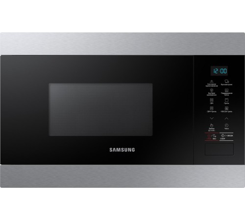 встраиваемая микроволновая печь Samsung 595x380x320 mm, 22 liters., touch control, door type - button, grill,color- stainless steel