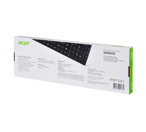 Клавиатура/ Клавиатура Acer OKW010 USB slim Multimedia black