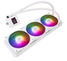 Водяное охлаждение для процессора/ Water Cooling System Thermalright Frozen Warframe SE 360 ARGB White (360mm, LED temp., Black, ARGB/ Fans: 3x120mm, 70.84CFM, 29.8dBA, 2000RPM/ Pump height 59mm, Rad thickness 27mm/ S: 1851, 1700, 1200, 115X, AM5, AM4)
