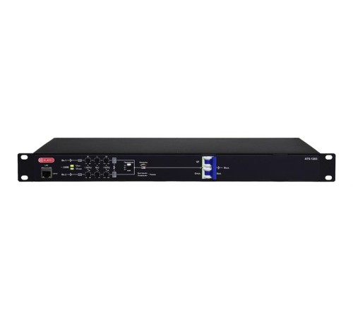 Автомат ввода резерва ELEMY ATS, 1U, 220B, 16A, Индикация: LED, Мониторинг: WEB, SNMP, Modbus-TCP Дискретные выходы, Вход (2) C20, Выход (1) C19 (6) C13 Автомат ввода резерва ELEMY ATS, 1U, 220B, 16A, Индикация: LED, Мониторинг: WEB, SNMP, Modbus-TCP Дискретные выходы, Вход (2) C20, Выход (1) C19 (6) C13