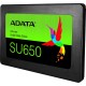 Твердотельный накопитель/ ADATA SSD Ultimate SU650, 512GB, 2.5" 7mm, SATA3, 3D TLC, R/W 520/450MB/s, IOPs 40 000/75 000, TBW 280, DWPD 0.5 (3 года)