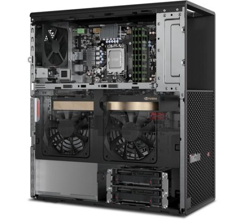Рабочая станция Lenovo ThinkStation P3 Tower i7-14700, 32GB (1x32) DDR5, 1TB SSD M.2, NVIDIA RTX A2000 12GB, WiFi6E, BT, 500W, USB KB&Mouse, Win 11 Pro, 1Y
