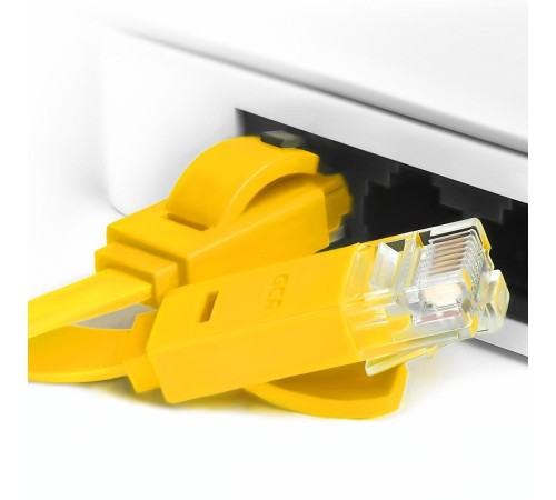 Greenconnect Патч-корд PROF плоский прямой 2.0m, UTP медь кат.6, желтый, 30 AWG, GCR-LNC622-2.0m, ethernet high speed 10 Гбит/с, RJ45, T568B Greenconnect Патч-корд PROF плоский прямой 2.0m, UTP медь кат.6, желтый, 30 AWG, GCR-LNC622-2.0m, ethernet high speed 10 Гбит/с, RJ45, T568B