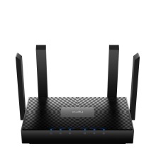 Маршрутизатор/ AX3000 Gigabit Dual Band Wi-Fi 6 Mesh Router, Chipset MT7981BA+MT7976CN+MT7531AE, 802.11ax/ac/a/b/g/n, 2402Mbps at 5GHz + 574Mbps at 2.4GHz, 4 10/100/1000Mbps Ports, 4 x 5dBi fixed antennas, WiFi router/AP/ Repeater/WISP Mode, PPTP/L2TP/Ope